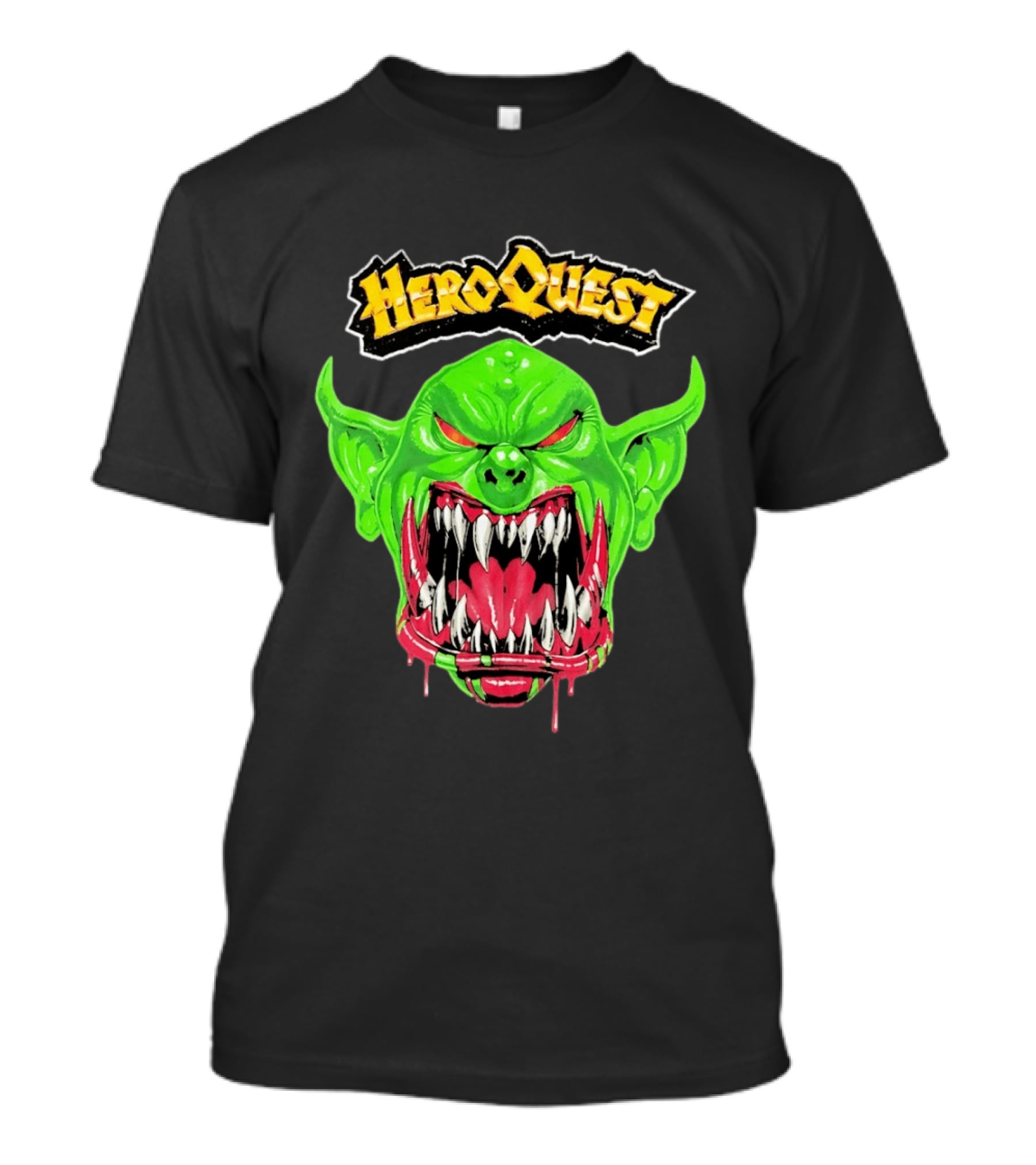 HeroQuest Orc Monster Face Graphic Iconic Fantasy Game T-Shirt