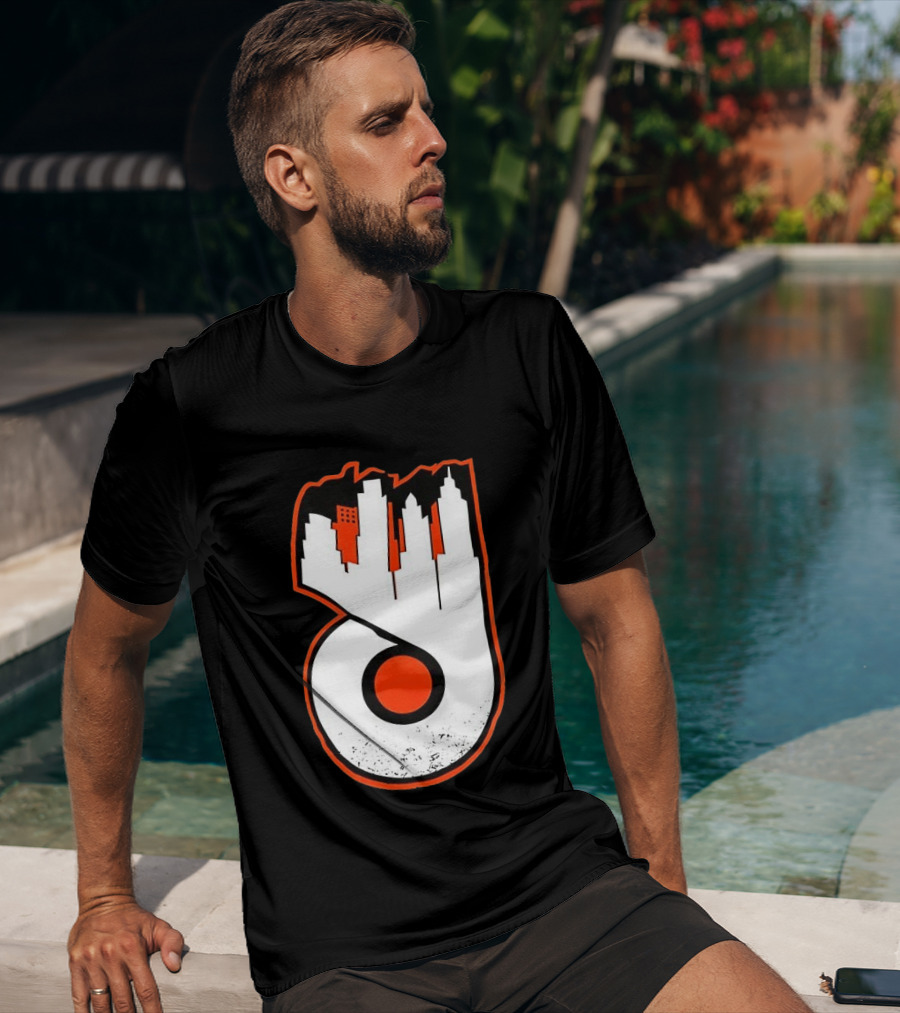 Philadelphia Flyers Skyline Emblem With Cityscape T-Shirt