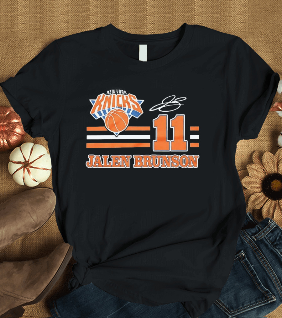 New York Knicks Jalen Brunson Number 11 NBA Basketball T-Shirt