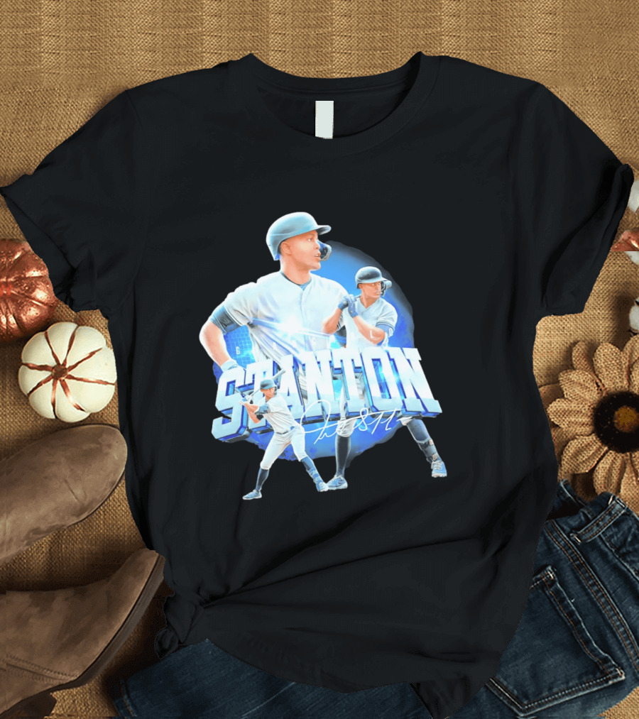 Giancarlo Stanton New York Yankees Baseball Collage T-Shirt