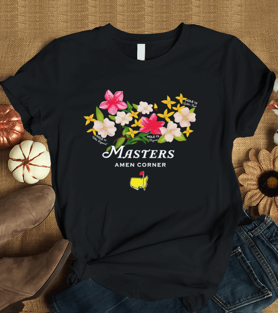 Masters Amen Corner Augusta National Golf Club Hole 11 12 13 Flowers T-Shirt