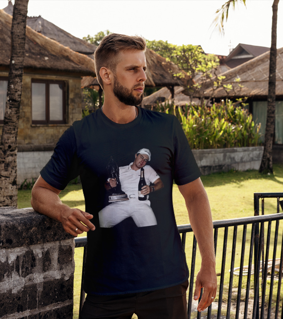 Matt Fitzpatrick Sleeping With Trophy And Wine T-Shirt