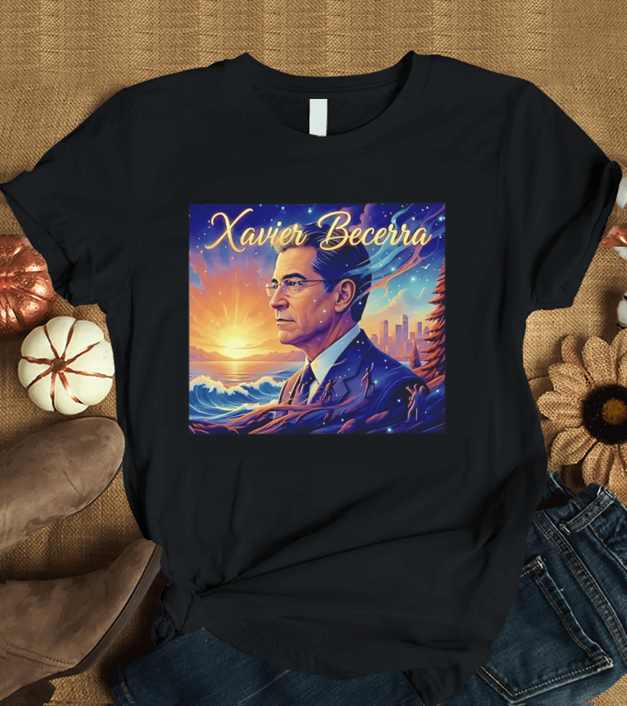 Xavier Becerra California Sunset Ocean Landscape T-Shirt