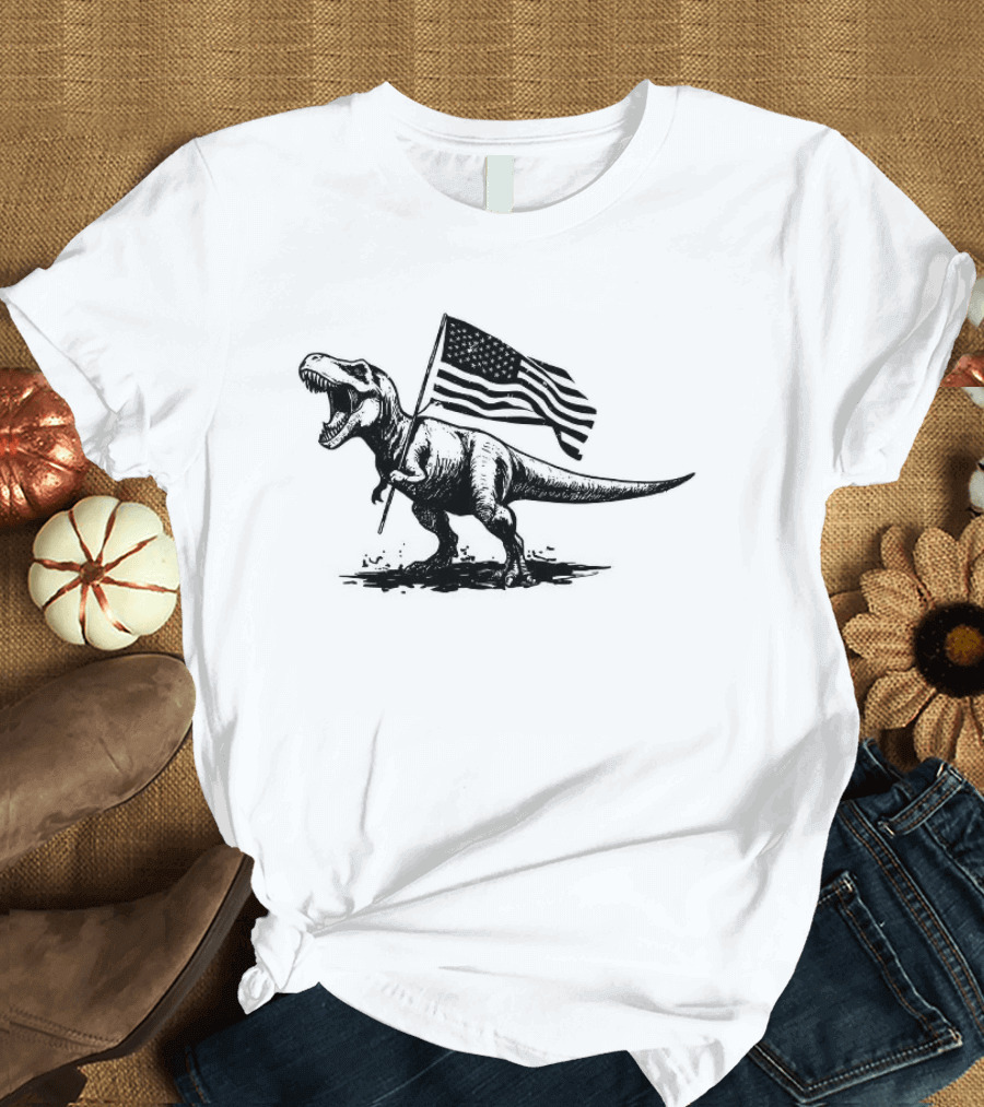 American Rex Holding USA Flag T-Shirt