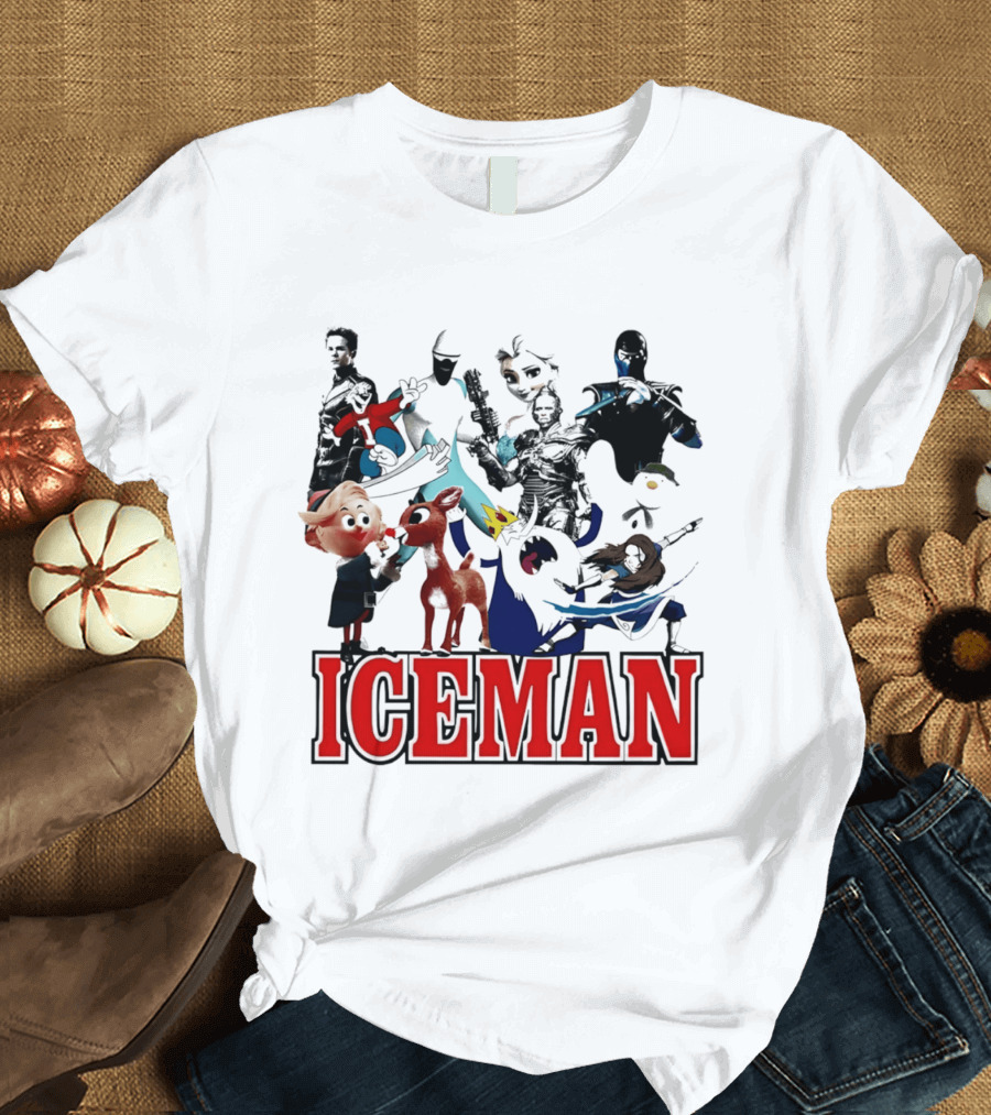 Iceman Elsa Sub Zero Mr. Freeze Cartoon Characters T-Shirt