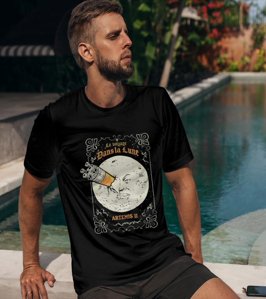 Le Voyage Dans La Lune Artemis II Moon Exploration T-Shirt