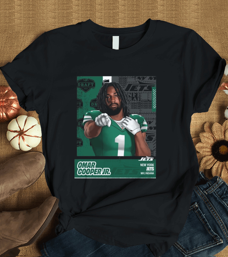 NFL Draft 2026 New York Jets Omar Cooper Jr Round 1 Pick 30 WR Indiana T-Shirt