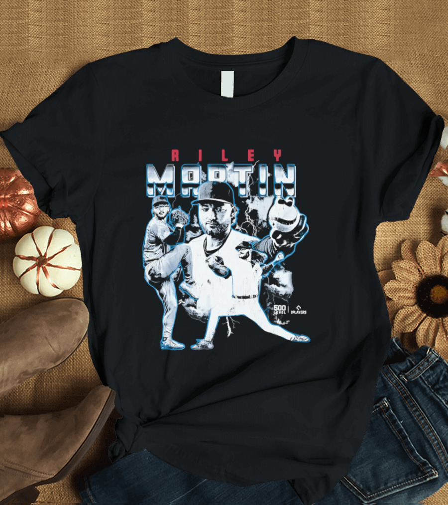 Riley Martin Chicago Cubs MLB Lightning Pitcher Action Scene T-Shirt