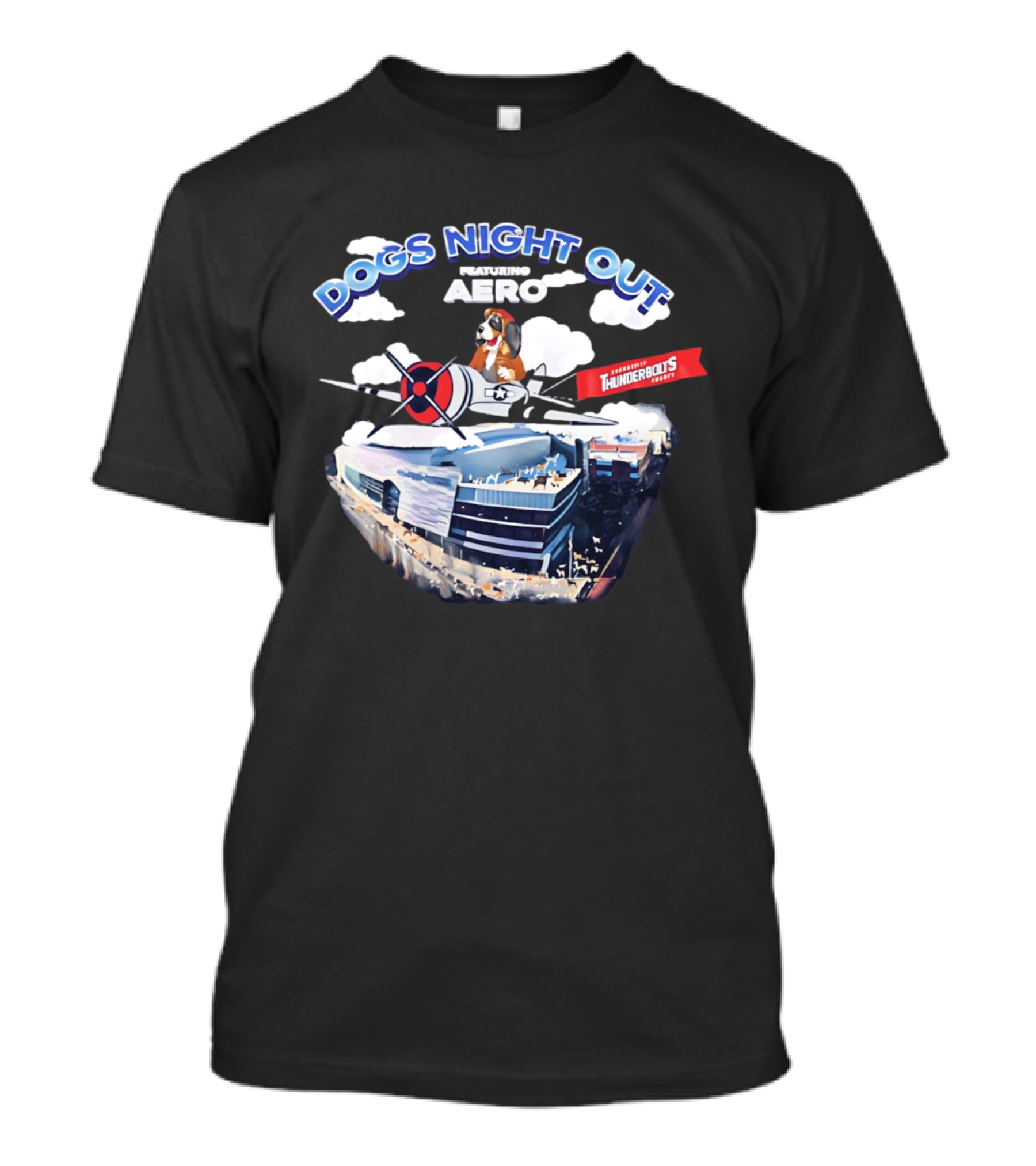 Evansville Thunderbolts Dogs Night Out Featuring Aero Event T-Shirt