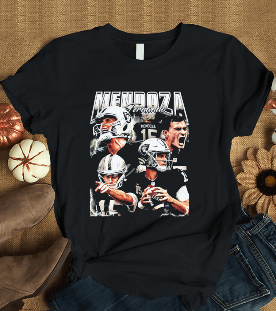 Fernando Mendoza Raiders 15 Retro 90s Bootleg T-Shirt