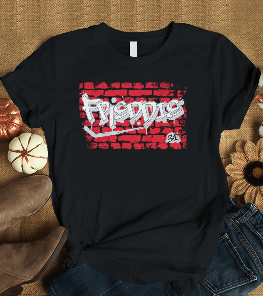 Frederik Andersen Freddie 31 Carolina Hurricanes Brick Wall Graffiti T-Shirt