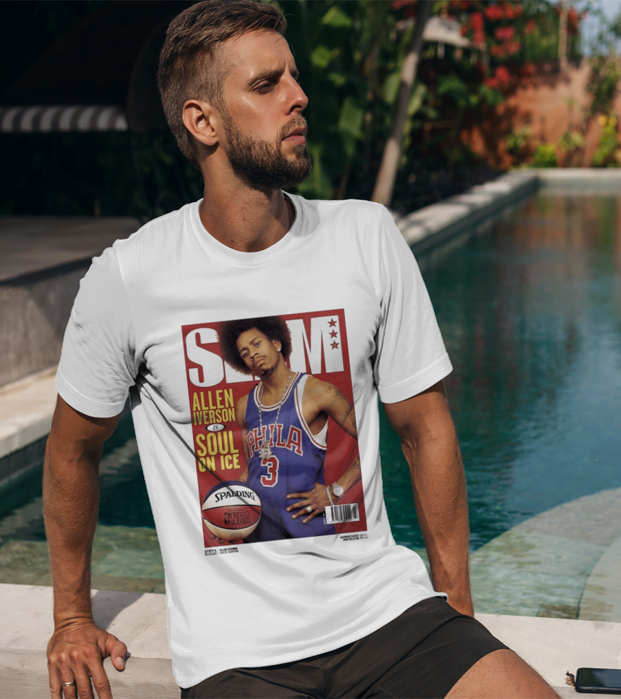Allen Iverson Slam Cover Philadelphia 76ers Soul On Ice T-Shirt