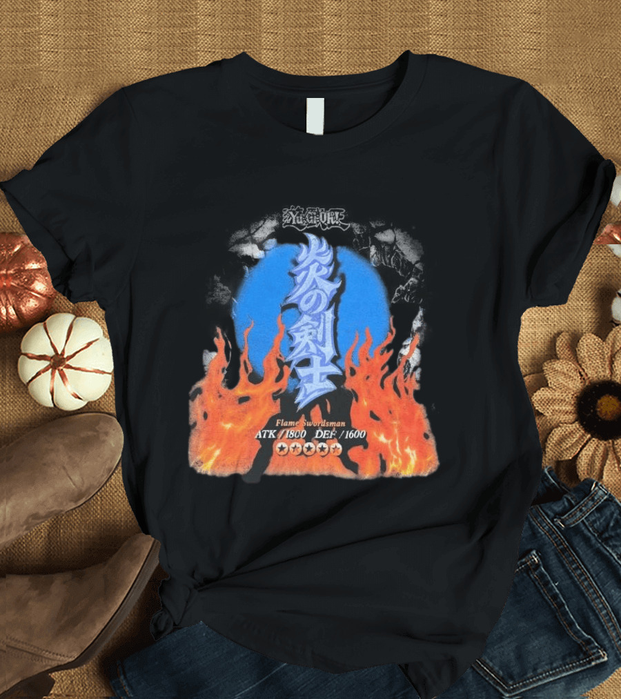 Flame Swordsman ATK 1800 DEF 1600 Yugioh Card Detail T-Shirt