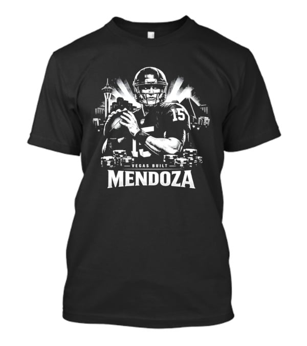 Vegas Built Mendoza City Skyline Fernando Mendoza 15 T-Shirt