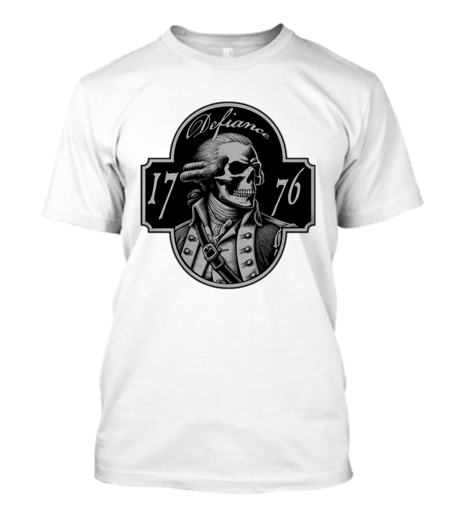 Defiance 1776 George Washington Skeleton Patriotic T-Shirt