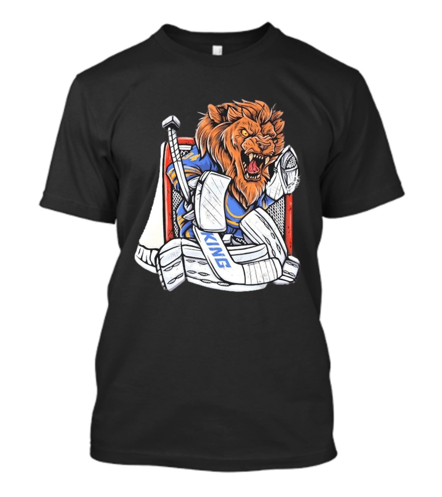 Lion Goalie King Buffalo Sabres Hockey T-Shirt