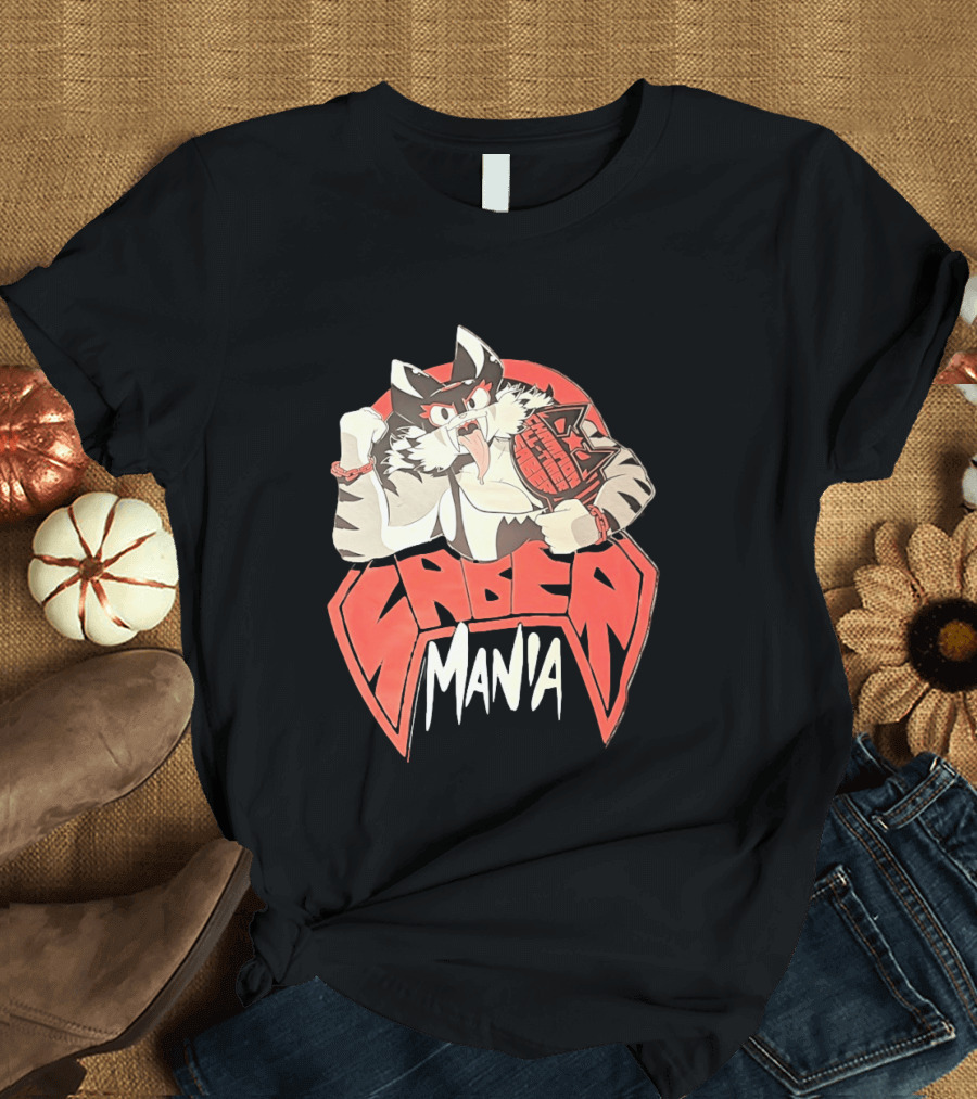 Ring Cats Saber Mania Wrestling Champion Feline T-Shirt