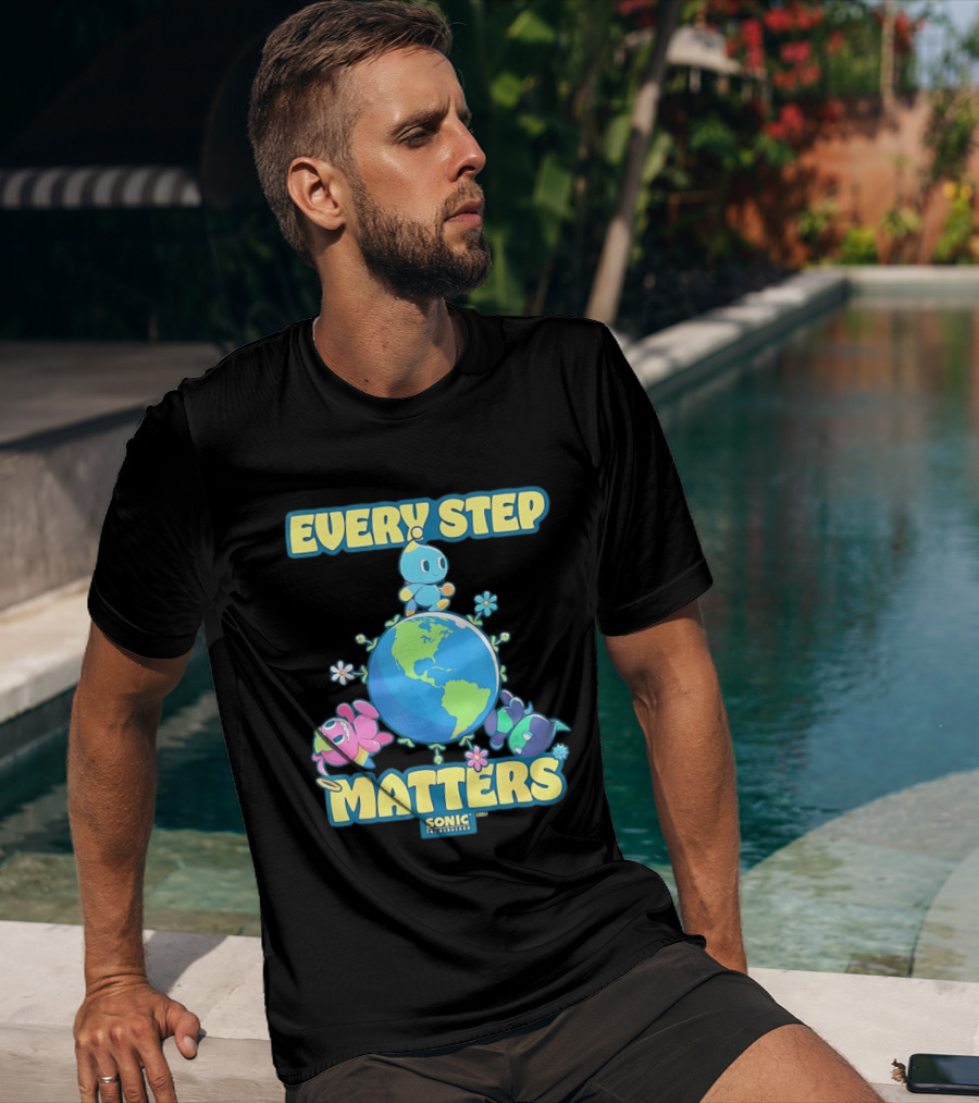 Sonic The Hedgehog Chao Every Step Matters Earth Day T-Shirt