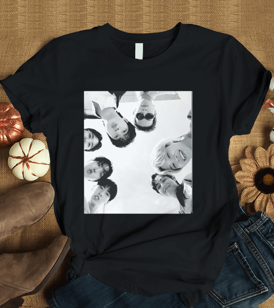 BTS Arirang World Tour Kpop 2026 Group Photo Black And White Aesthetic T-Shirt