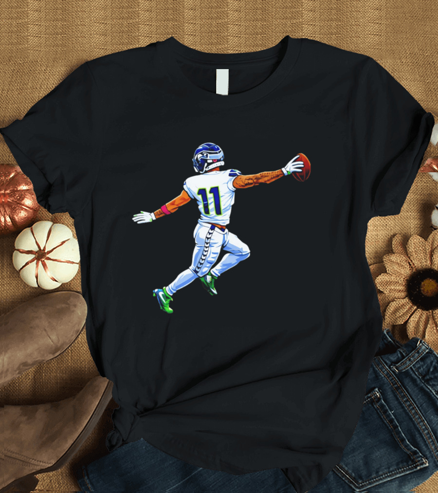 Jaxon Smith Njigba Seahawks Touchdown Celebration Number 11 Football Play T-Shirt