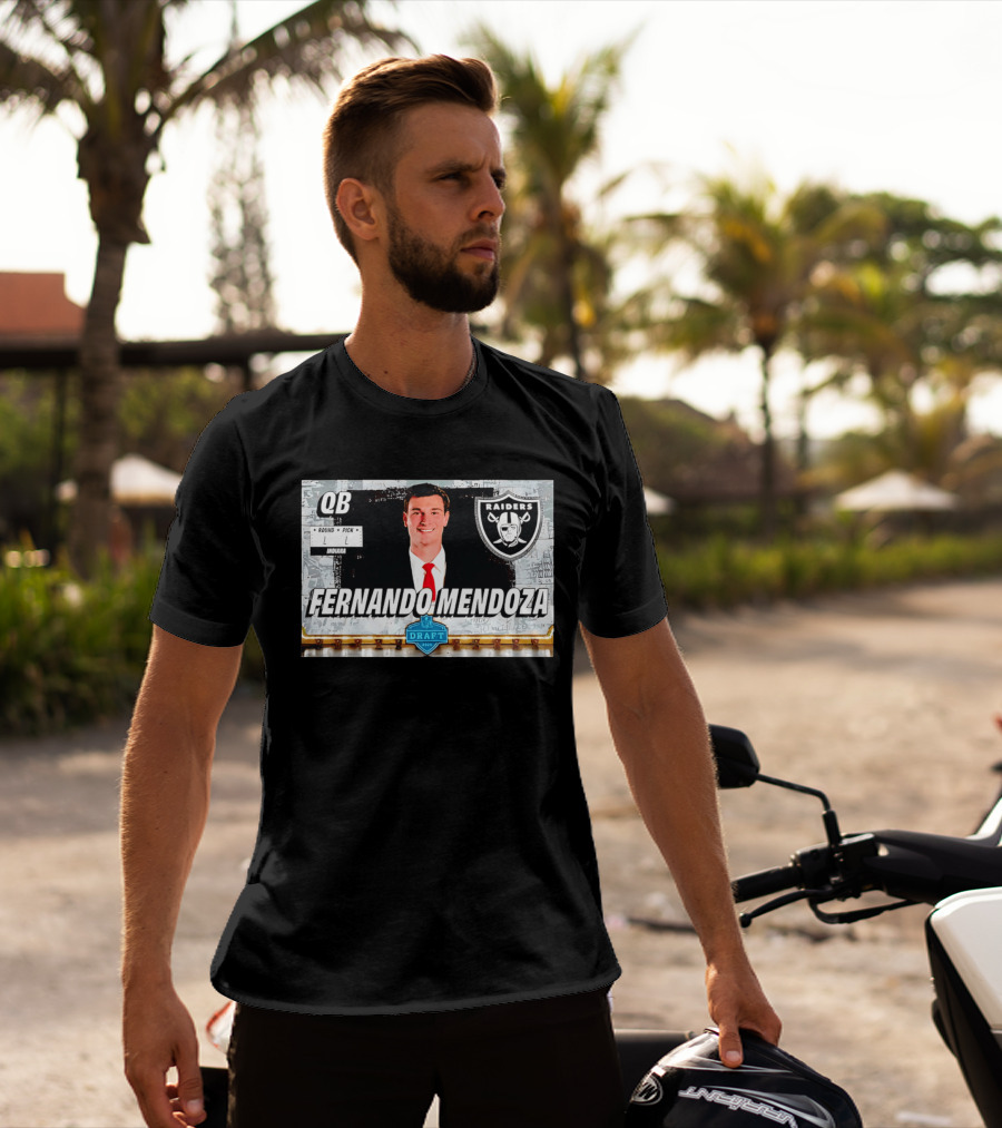 Las Vegas Raiders NFL Draft 2025 QB Fernando Mendoza T-Shirt