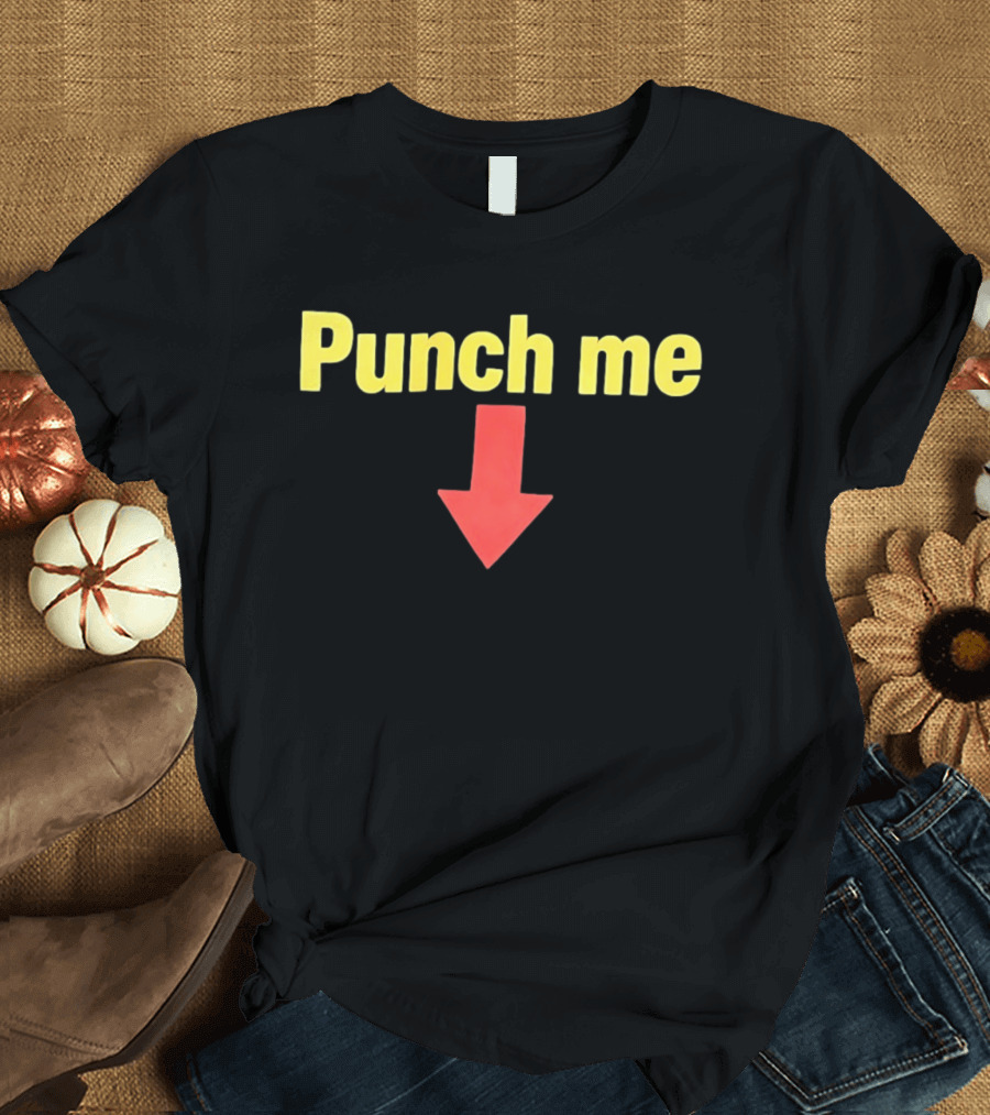 Punch Me Red Arrow Yellow T-Shirt