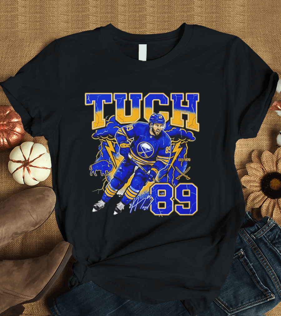 Tuch Buffalo Sabres 89 Hockey Est. 1970 T-Shirt