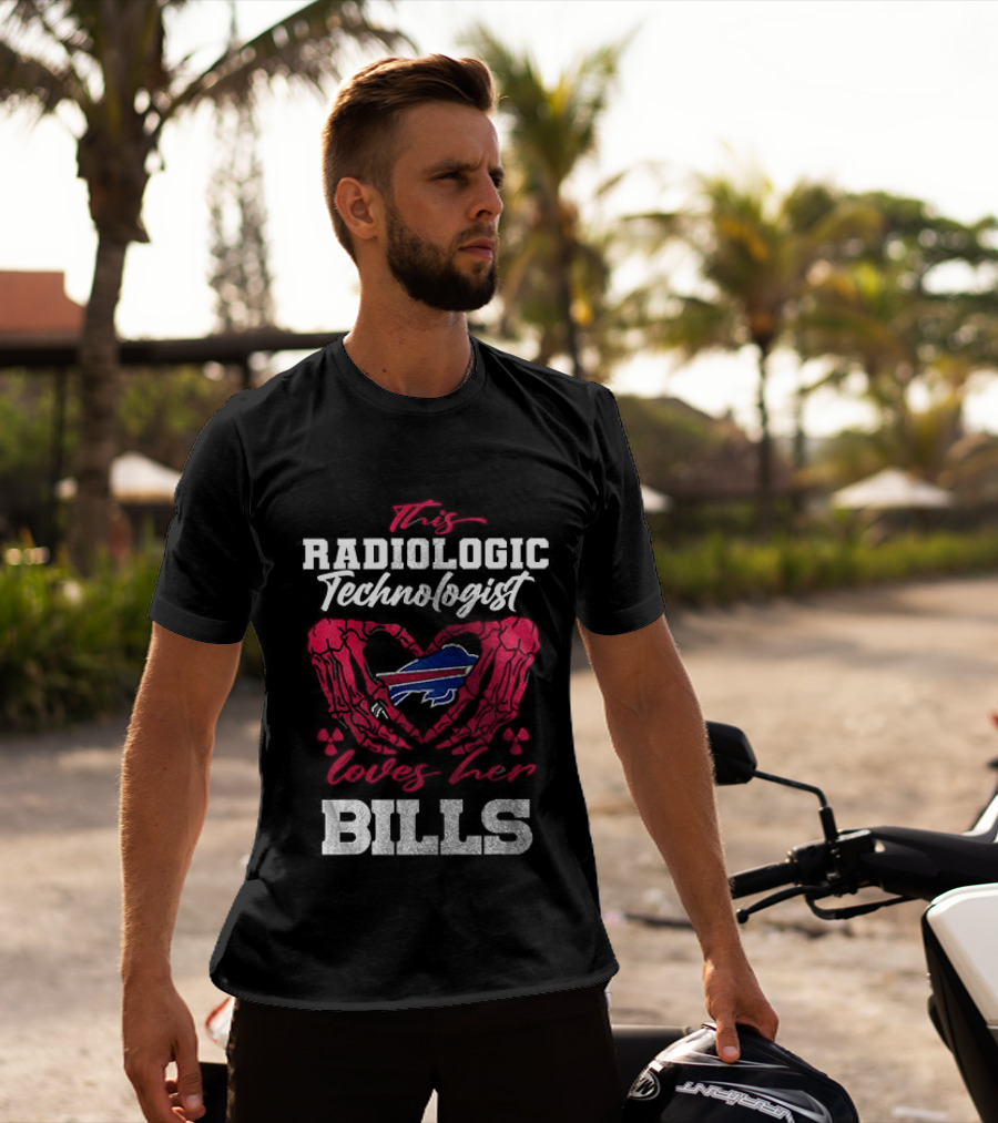 Buffalo Bills Radiologic Technologist Loves Heart Skeleton T-Shirt