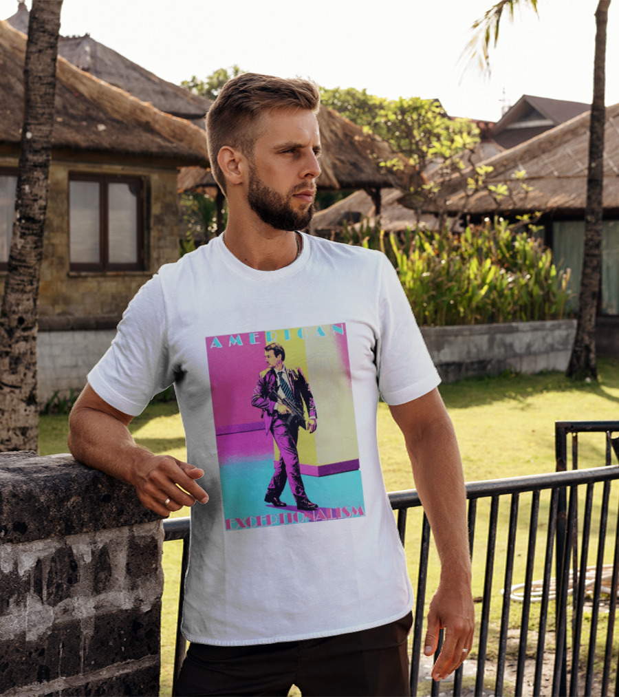 American Exceptionalism Retro Pop Art Style Man With Gun T-Shirt