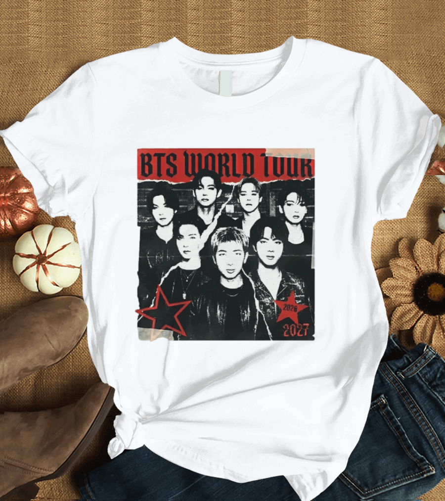 BTS World Tour 2026 2027 Arirang Concert Bangtan Sonyeondan Tour T-Shirt