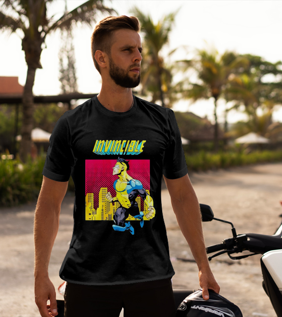 Invincible Comics Hero Skyline Pop T-Shirt