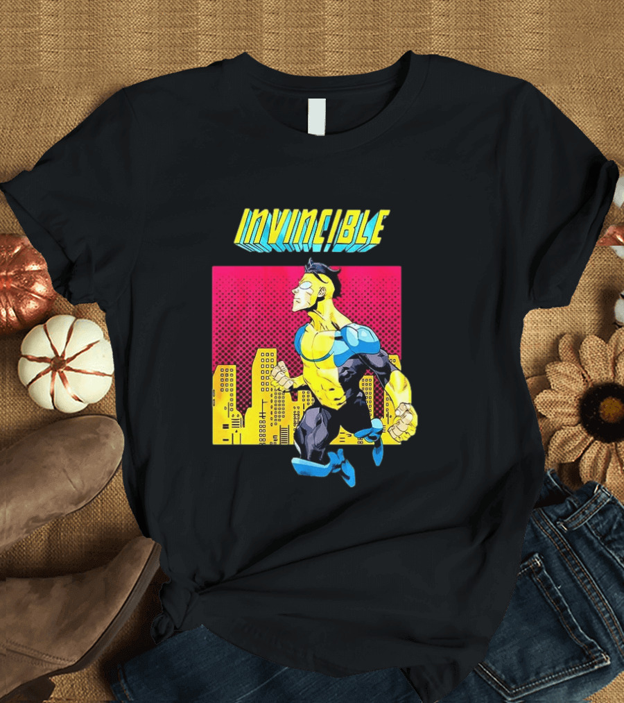 Invincible Comics Hero Skyline Pop T-Shirt