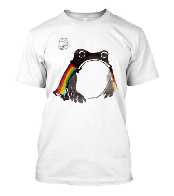 Pride Frog Rainbow Cloak Cheerful Vibe T-Shirt