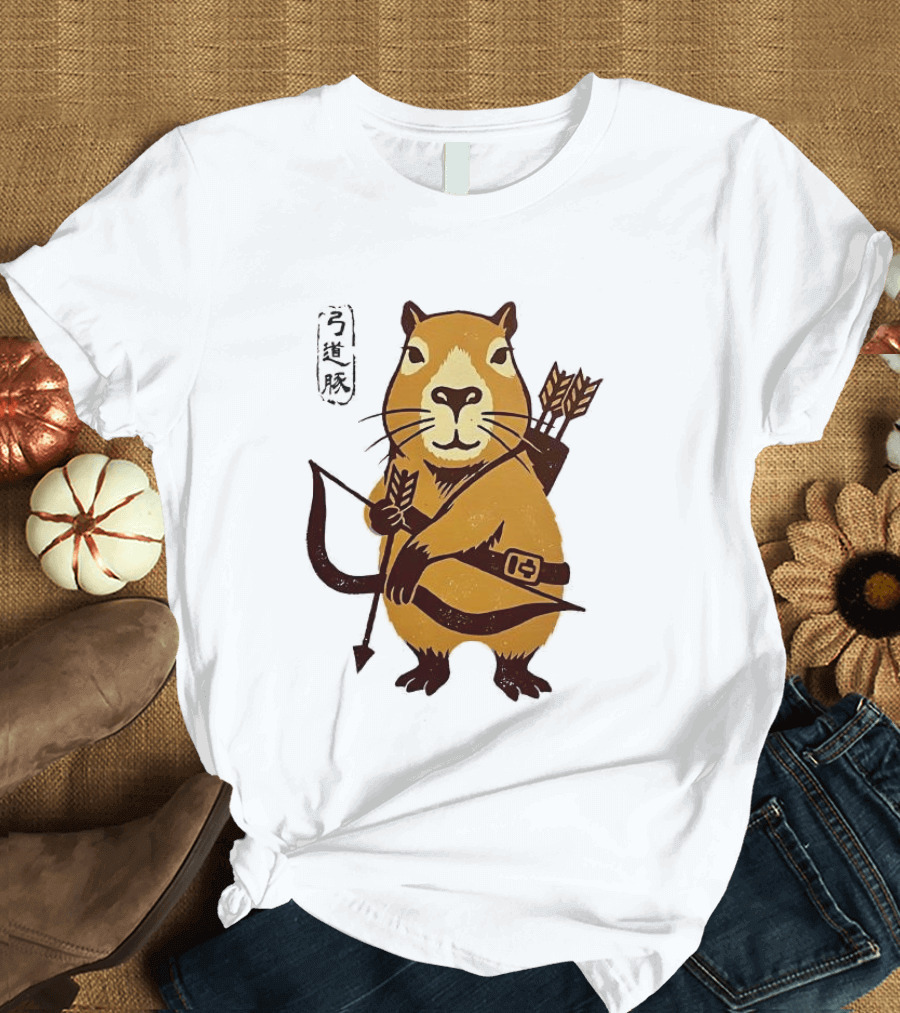 Capybara Archer Target Chill Classical Japanese T-Shirt