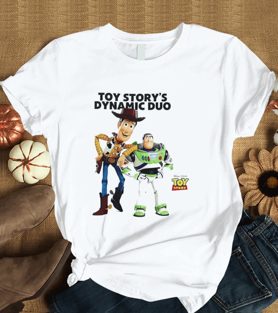Toy Story's Dynamic Duo Woody And Buzz Lightyear T-Shirt