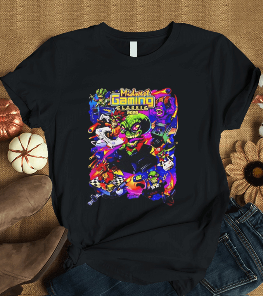 Midwest Gaming Classic 2026 Alien Retro Video Game Characters T-Shirt