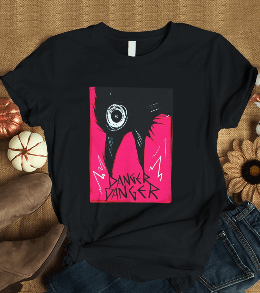 Danger Danger Eerie Eye Dark Pink Lightning T-Shirt