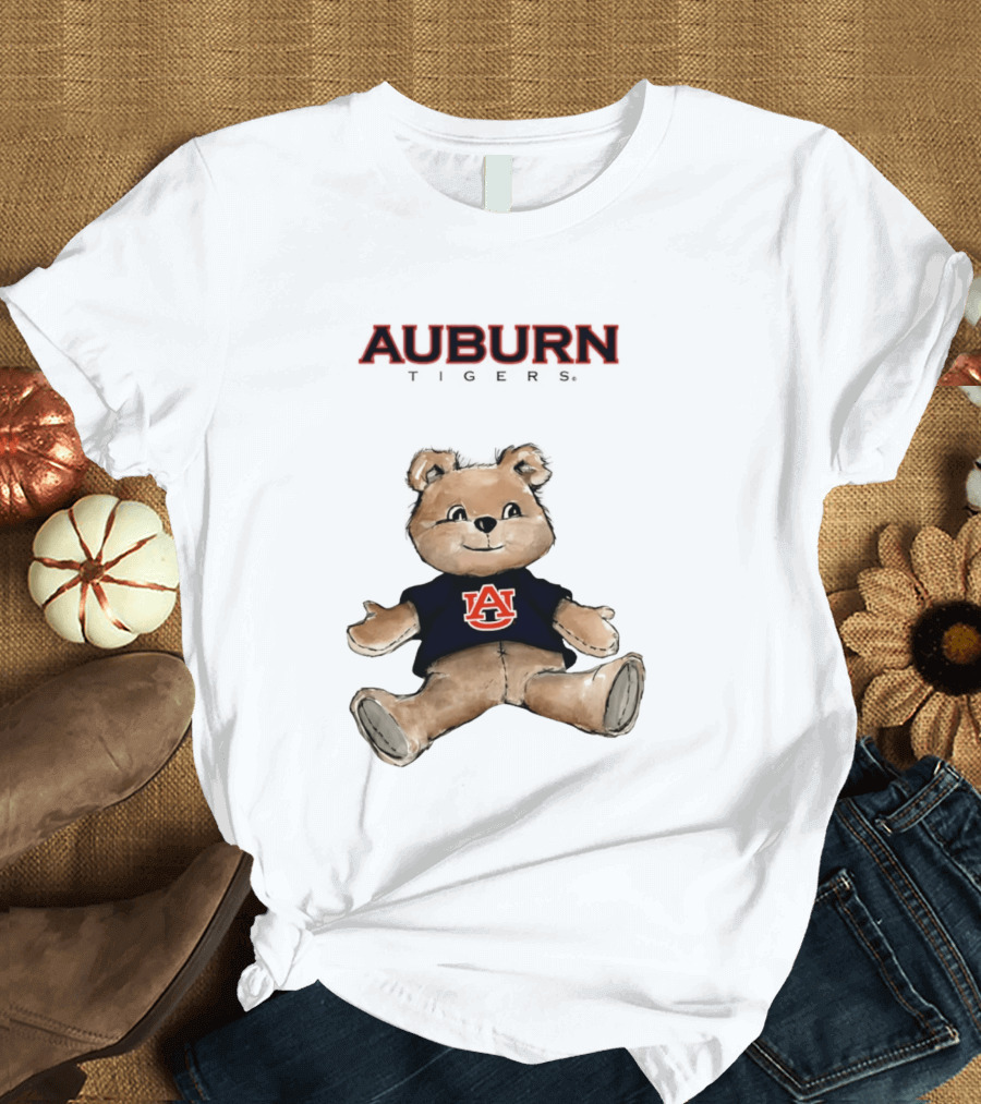 Auburn Tigers Teddy Bear AU Classic Cartoon T-Shirt