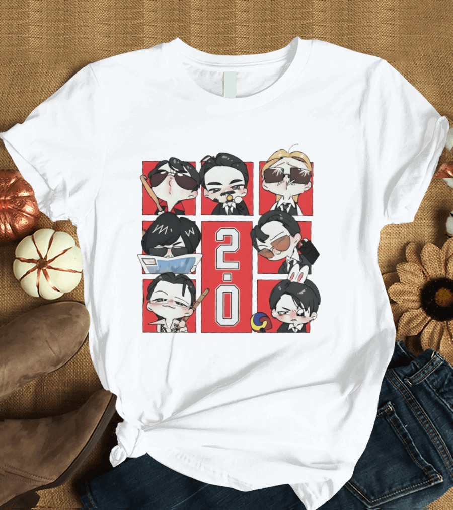 BTS 2.0 Chibi Characters Kpop Army Concert 2026 T-Shirt