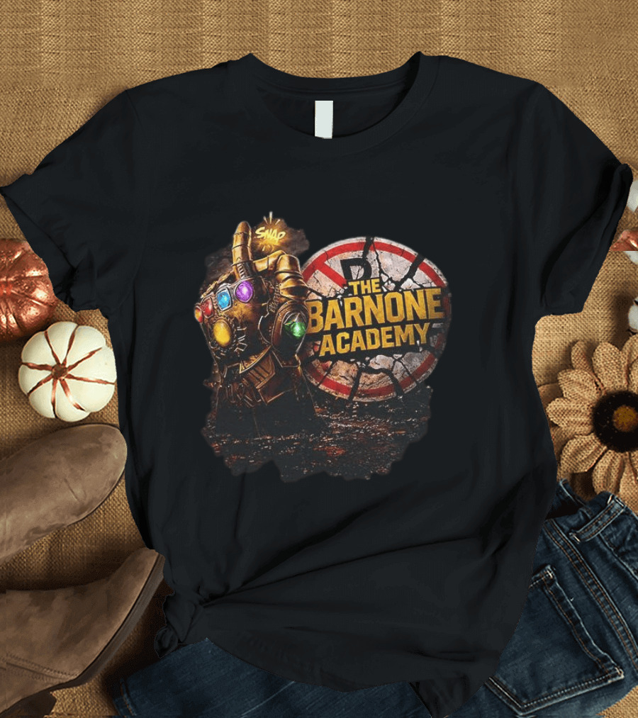 Thanos Snap Infinity Gauntlet Barnone Academy Avengers Marvel T-Shirt