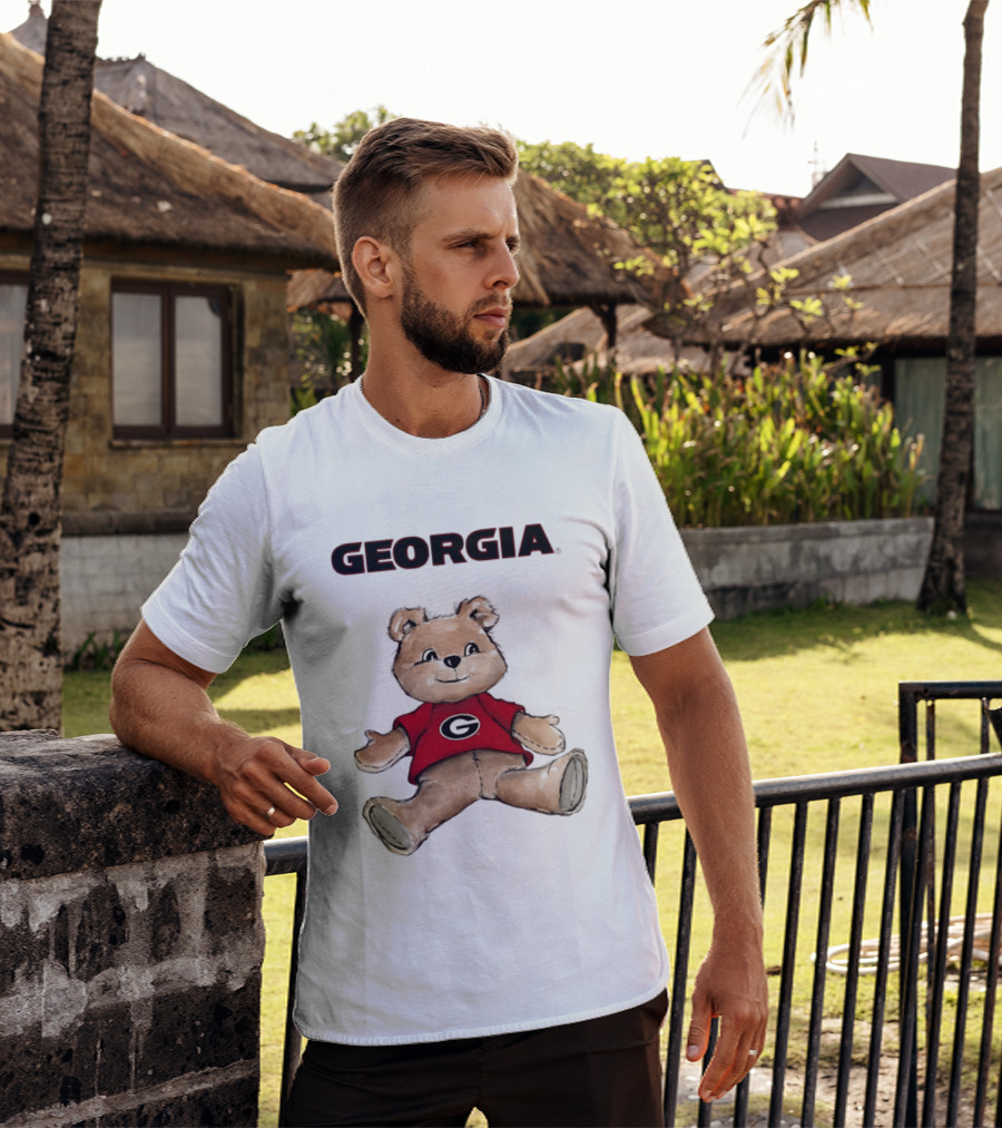 Georgia Bulldogs Teddy Bear With G Logo Classic Cartoon T-Shirt