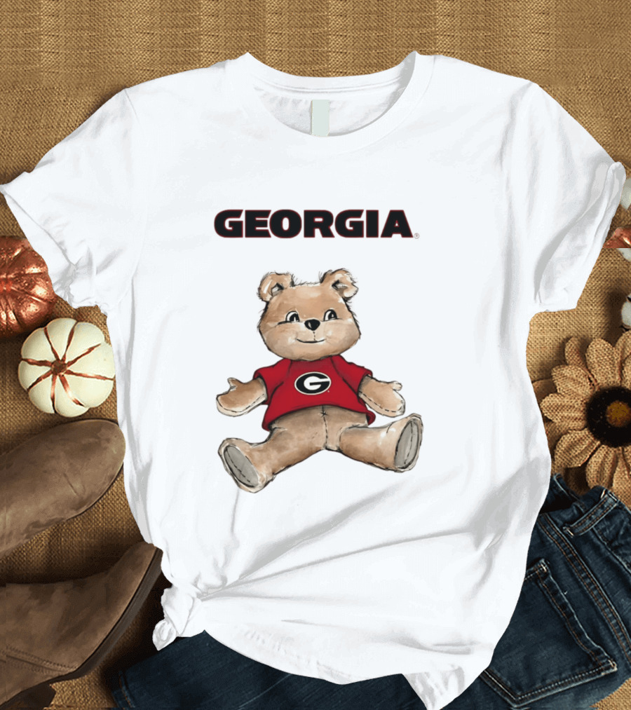 Georgia Bulldogs Teddy Bear With G Logo Classic Cartoon T-Shirt