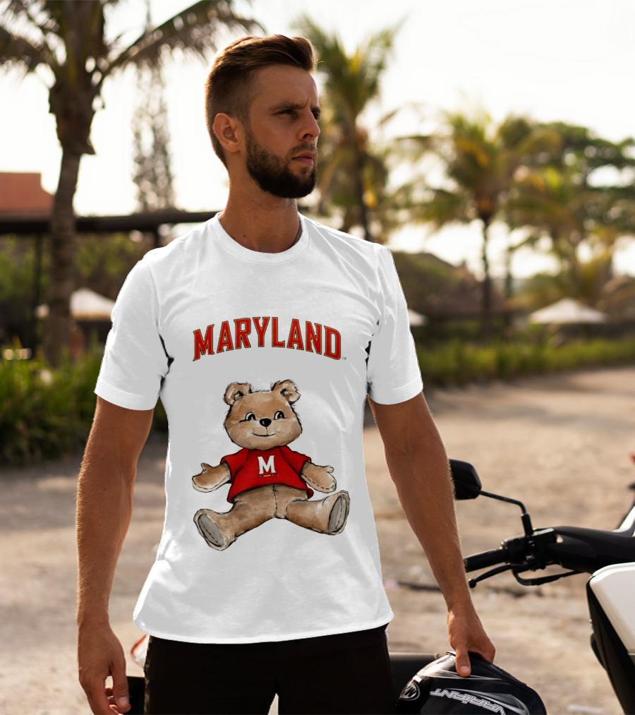 Maryland Terrapins Teddy Bear Cartoon M Sweater T-Shirt