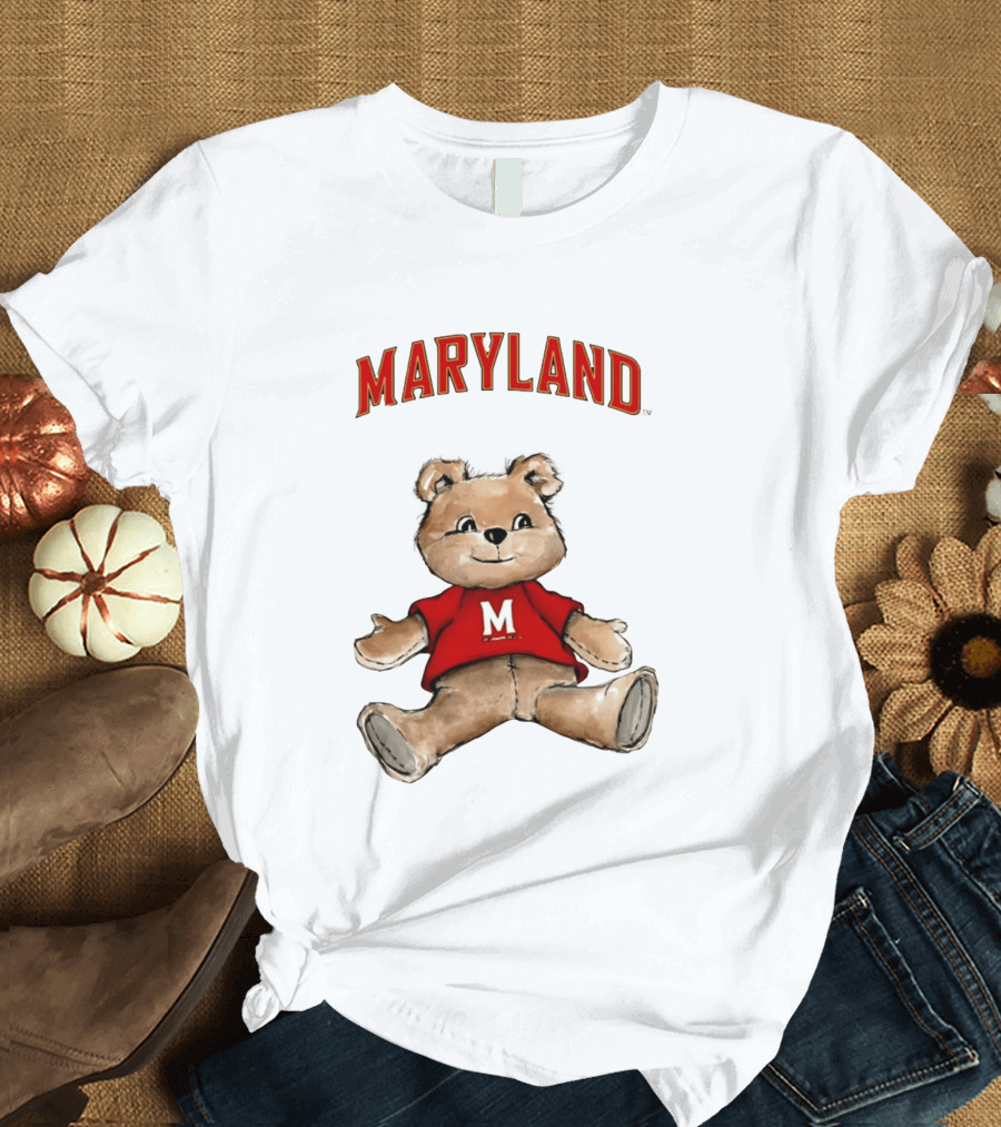 Maryland Terrapins Teddy Bear Cartoon M Sweater T-Shirt