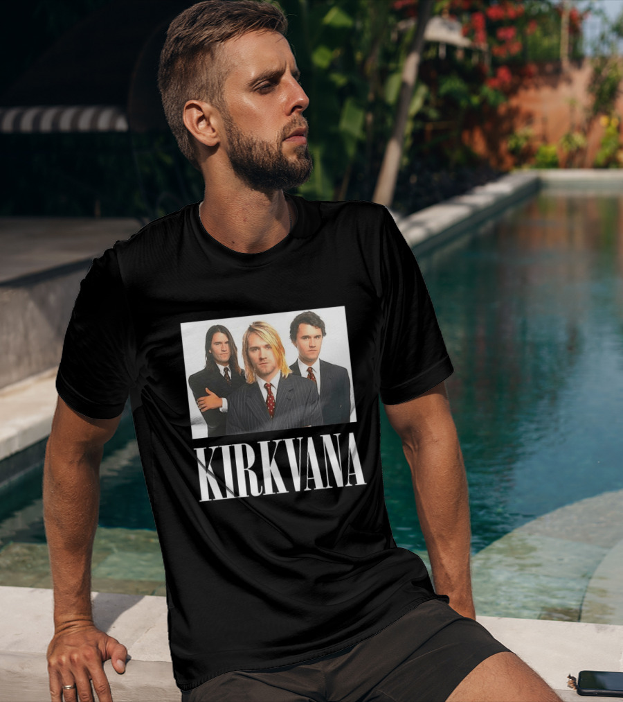 Kirkvana Charlie Kirk Nirvana Band Suits Image T-Shirt