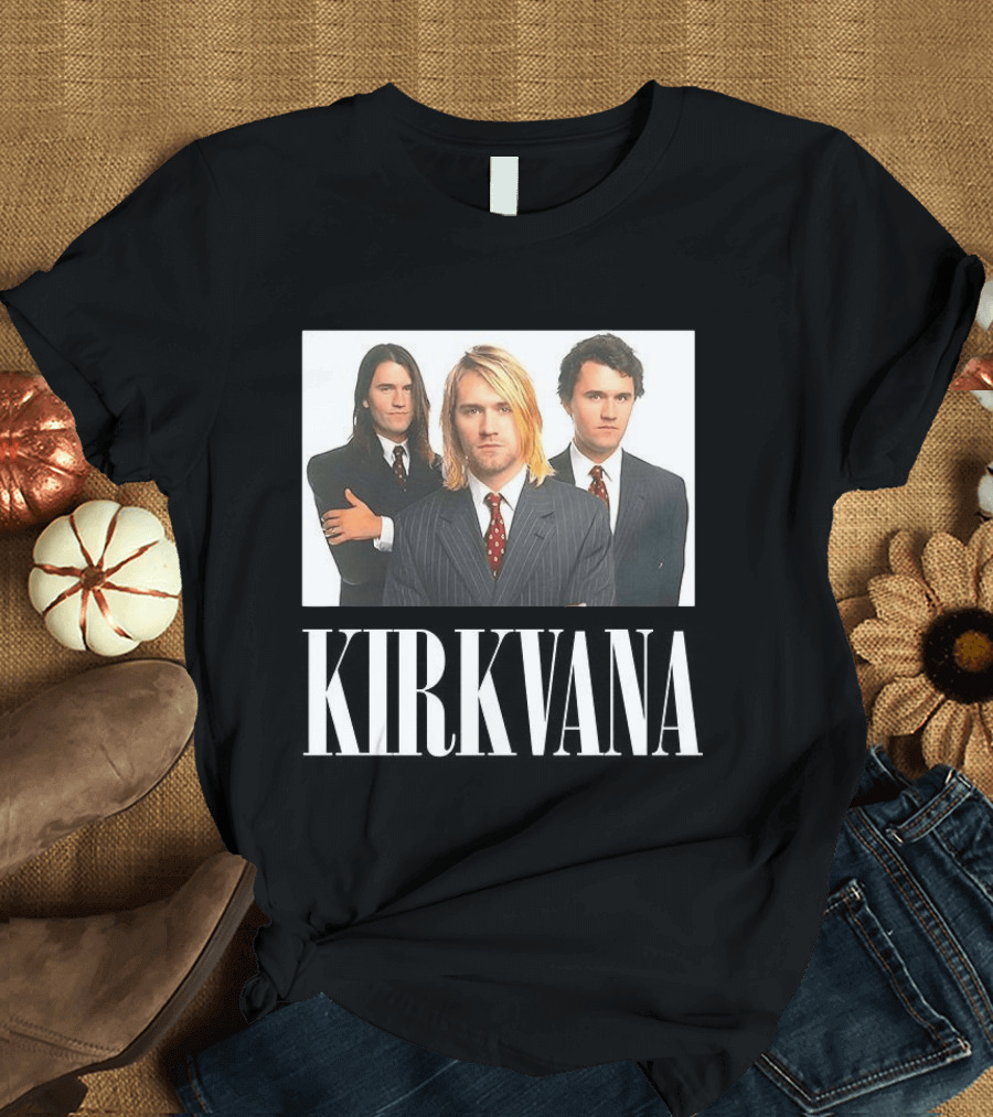 Kirkvana Charlie Kirk Nirvana Band Suits Image T-Shirt