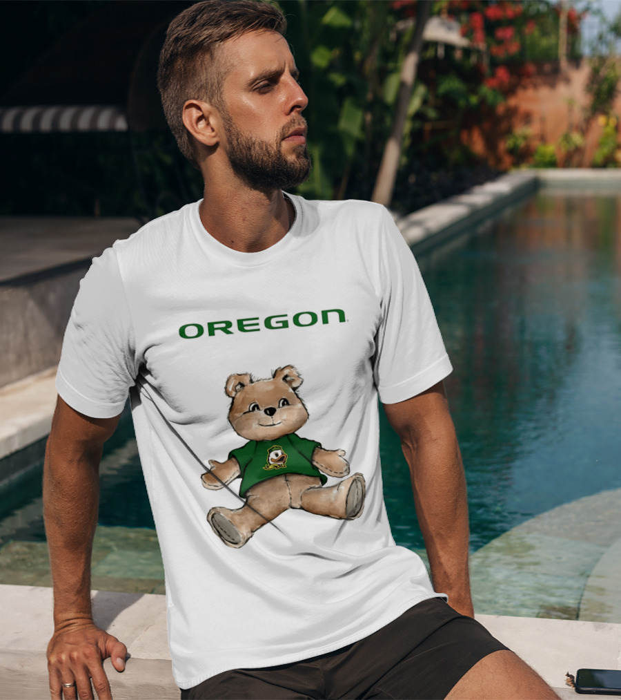 Oregon Ducks Teddy Bear Cartoon T-Shirt