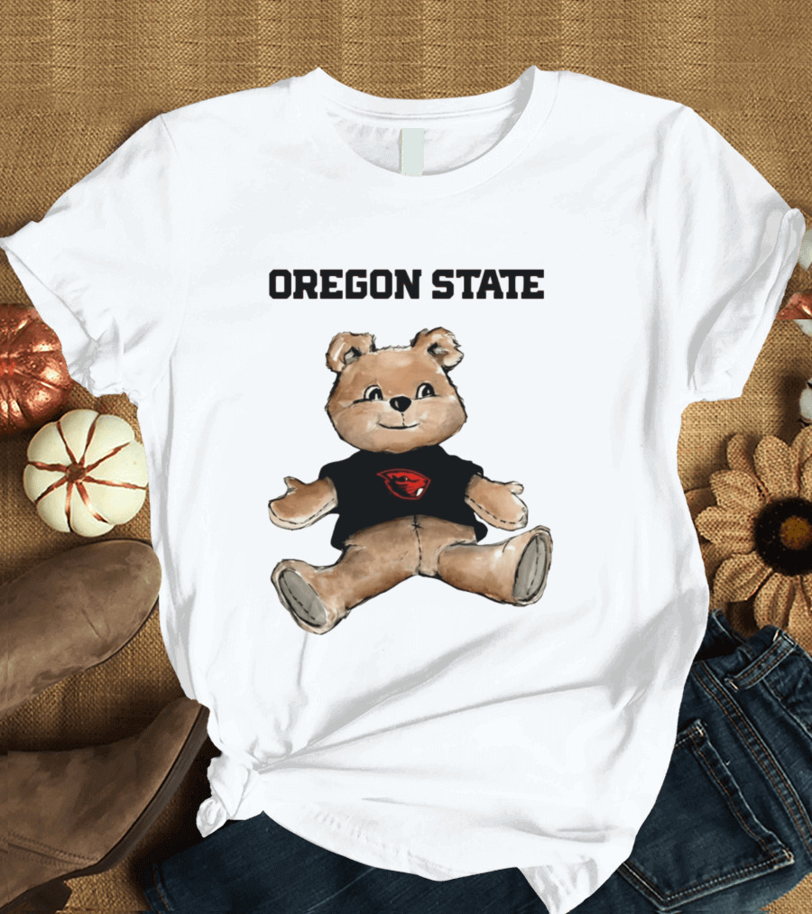 Oregon State Beavers Teddy Bear With Team T-Shirt