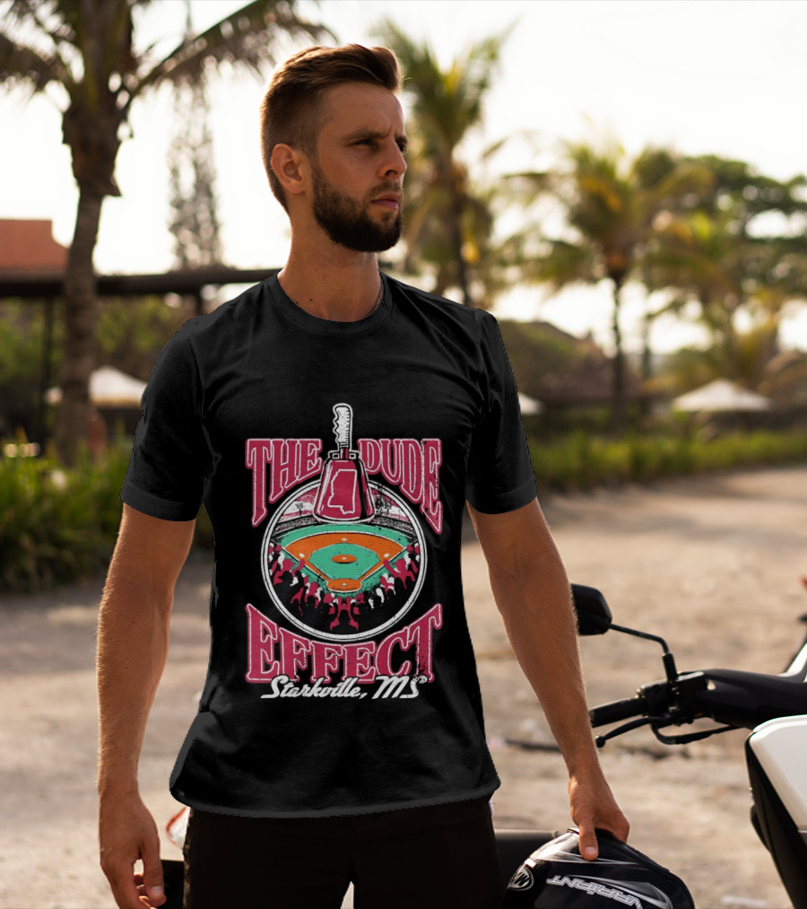 Mississippi State Bulldogs The Dude Effect Starkville MS Baseball Stadium Scene T-Shirt