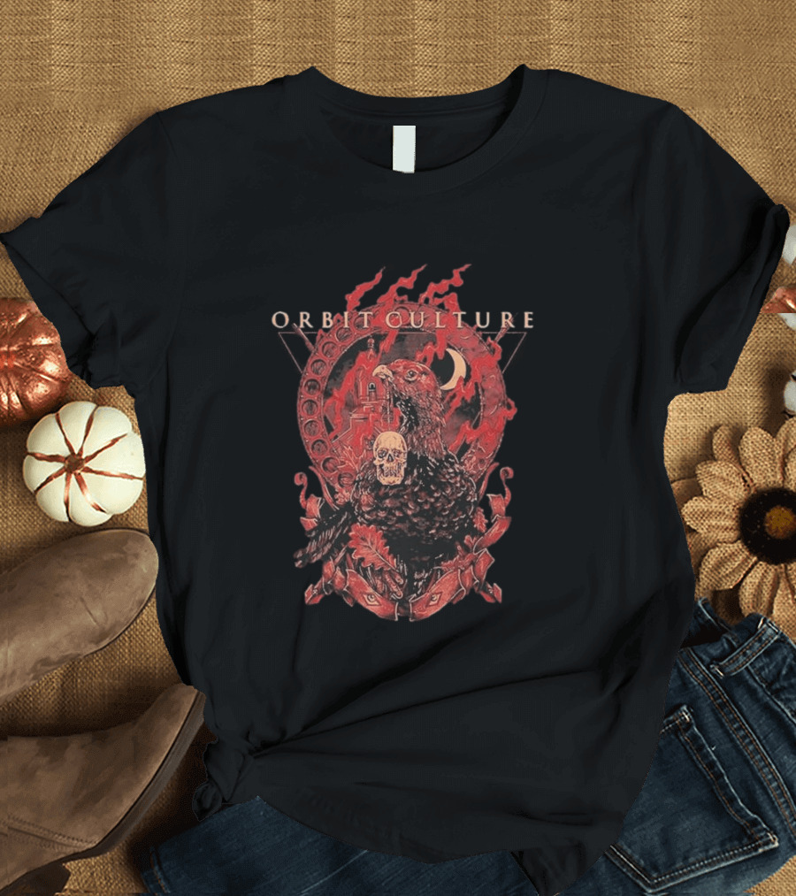 Orbit Culture Limited The Might Red Bird Chapter 1 Vintage Gothic Skull T-Shirt
